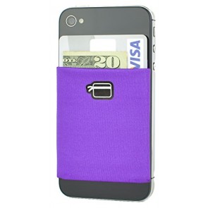 CardNinja Ultra-slim Self Adhesive Credit Card Wallet for Smartphones, Eggplant